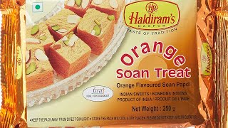 Haldiram Orange Soan Papdi😋😋😋 - New  #sweet in #orange #flavour #soanpapdisweet