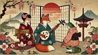 Shamisen 三味線  Electric Guitar X Koto X Taiko 【 Relax With Shamisen And Fox 】Instrument Shamisen