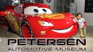 Disney Cars 3 Toys Hunt Lightning McQueen in Real Life - Petersen Auto Museum Tour for Children