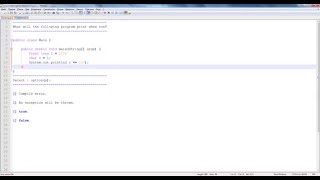 OCA Java SE 8 Programmer I. Using Operators and Decision Constructs. Training 4.