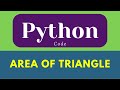 Area of Triangle in Python || Python program to find area triangle || #shorts  #python #ytshorts