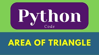 Area of Triangle in Python || Python program to find area triangle || #shorts #python #ytshorts