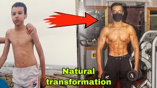 Natural body transformation skinny to shredded (motivation)