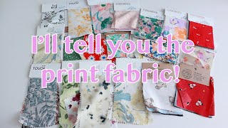 Fabric swatch, SS season, and print swatch purchase tips!