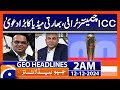 ICC Champions Trophy, a big claim by Indian media | Geo News 2 AM Headlines | 12th December 2024