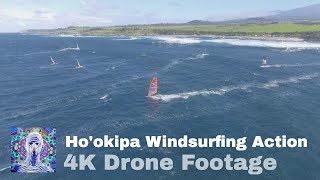 Ho'okipa Windsurfing Action 🏖️ - 4K Drone Footage