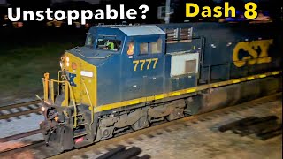 CSX 7777 Dash 8 Duo leads M442 at Plant City Diamond!