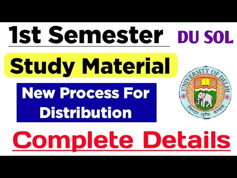 SOL First Semester Study Material Distribution New Process 2023 | Du ...