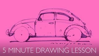 How to draw a VW Beetle