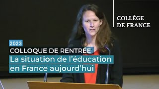 La situation de l’éducation en France aujourd’hui... - Noémie Le Donné