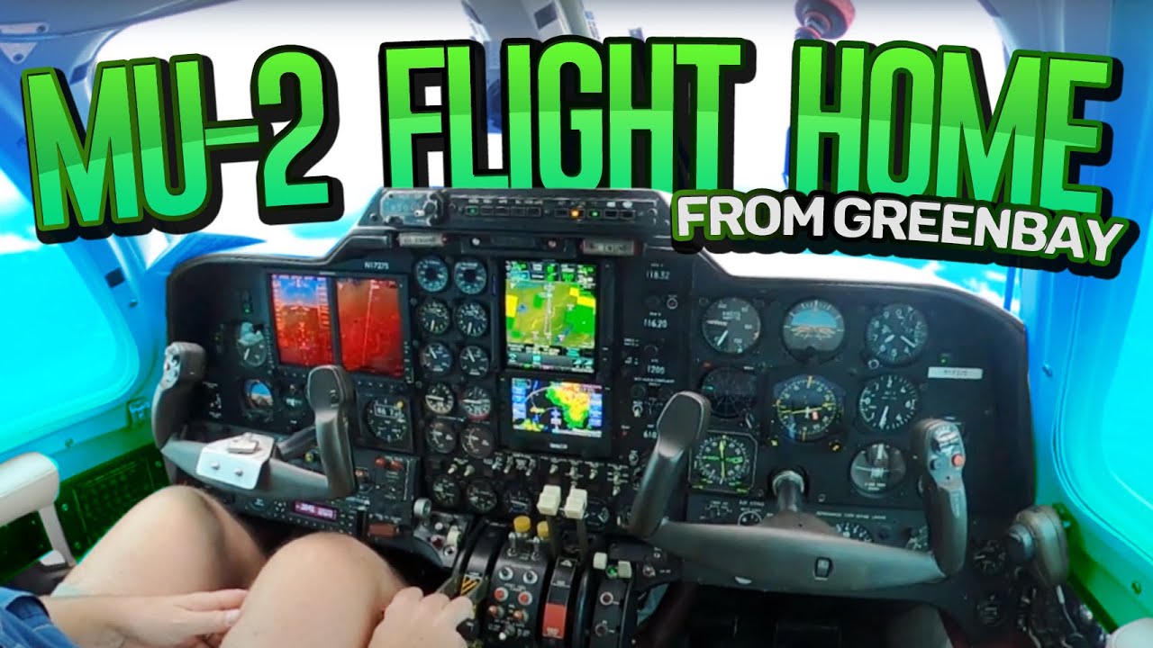 Mitsubishi Mu 2 Flight Home From Green Bay In Cockpit Youtube