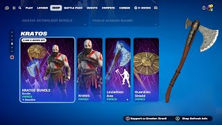KRATOS SKIN + LEVIATHAN AXE PICKAXE RETURN RELEASE DATE IN FORTNITE ITEM SHOP 20