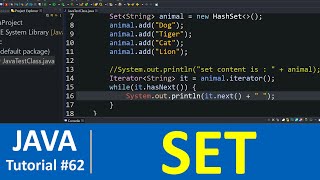 Java Tutorial #62 - Java Set Interface with Examples (Set Data Structure)