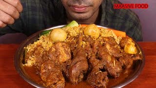 Maasive Egg Biryani with spicy chicken masala-mukbang eating show lovetoeat