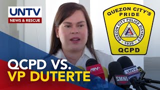 QCPD, nagsampa ng kaso vs. VP Sara