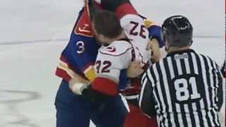 Hockeyfighters.cz  Trevor Gillies vs David Koci, 4 5 08.wmv