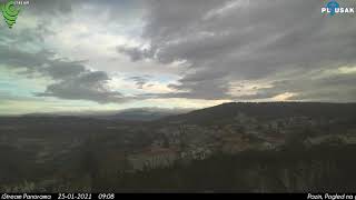 Pazin, Pogled na grad 25.01.2021 Day HD TimeLapse