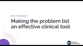 Making the problem list an effective clinical tool