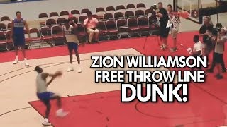 ZION WILLIAMSON DUNKS from BEHIND THE FREE THROW LINE (4 Angles)