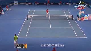 Great forehand from Nadal #11 [Rafael Nadal vs Roger Federer] (Australian Open 2012 SF)