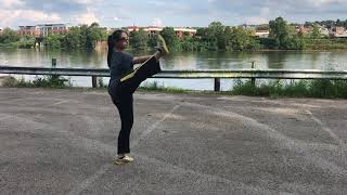 Everyday Tai Chi with Kate: 右蹬脚 Kick with Right Heel  双峰贯耳 Strike Opponent's Ears with Both Fists