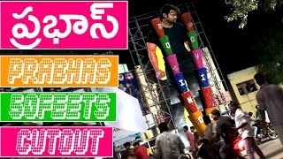 Prabhas biggest cutout || Saaho Movie Sudarshan theatre Hyd 50Feets cutout