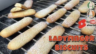 Eggless Ladyfinger Biscuits Recipe - Eggless Savoiardi #shorts - Sattvik Kitchen