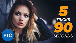 5 Photoshop TRICKS in 90 SECONDS!! Useful Tricks That You Probably Don't Know