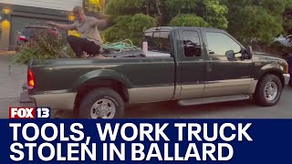 Thieves steal truck, tools from local landscaping business in Ballard | FOX 13 Seattle