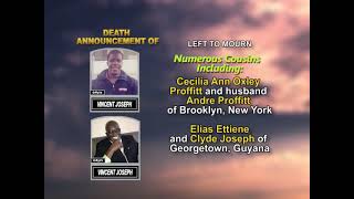 Vincent Joseph ~ Long Obituary 1