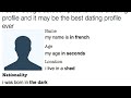 i used google autocomplete to write a dating profile