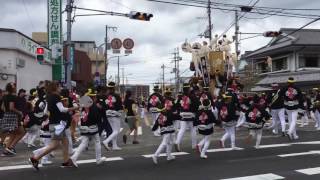 熊取だんじり2016 2日目 小谷やり回し２度目の失敗