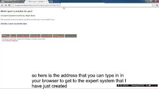 Expert Systems Lesson 1 - Using an expert system