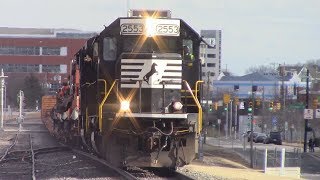 Amtrak 74 \u0026 NS 937 w/ MOW Equipment in Durham, NC