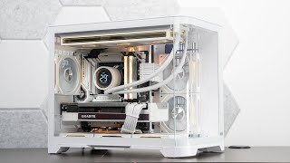 PC bể cá trắng giá rẻ 29 Triệu với 3080 Vision - Mik Focalors M White Build