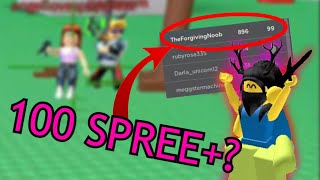 Can a NOOB get 100 KILLSTREAK !? Roblox the underground war