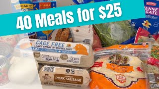 40 Meals for $25 | Fast and EASY Budget Friendly Meals | Emergency Grocery Budget Meal Plan