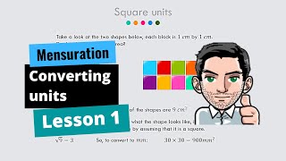 Mensuration: Converting between units.