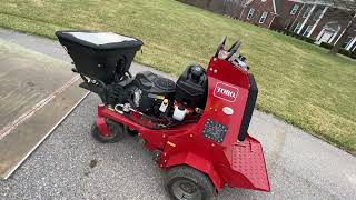 OVER SEEDING WITH THE TORO AERATOR WITH SPREADER