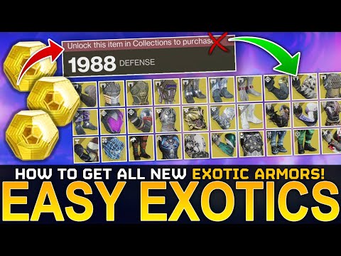 Destiny 2 How to get ALL NEW EXOTICS without unlocking them in Collections first! Easy exotic armor!