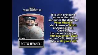 Peter Mitchell ~ Short Obituary