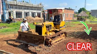 First Starting A New Project! Clearing Field Mud Process By Komatsu D20A Bulldozers