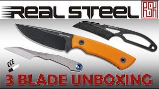 A Real Steel Knives UNBOXING of 3 Fixed Blade Knives