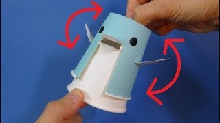 動く！紙コップペンギン　Paper Cup Penguin that moves!