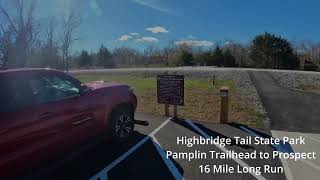 Highbridge Trail State Park - Pamplin Trailhead 16 Mile Long Run