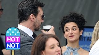 EXCLUSIVE: Jon Hamm Gets A Kiss From Jenny Slate!