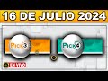 Resultado PICK3 Y PICK4 NOCHE MARTES 16 de JULIO del 2024 #chance #pick4 #pick3