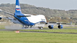 747 Landing Goes Wrong, Near Engine Pod Strike