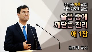 [서창동 주님뜻이룸교회] 20240624 새벽기도회 #예레미야애가강해 #말씀강해 (애1장 - 슬픔 주에 깨닫는 진리)