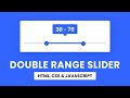 Double Range Slider | HTML, CSS, Javascript | With Source Code